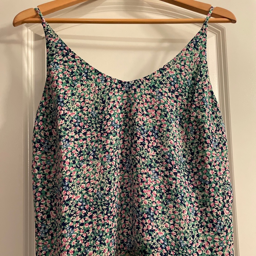 Banana Republic Green floral Cami blouse